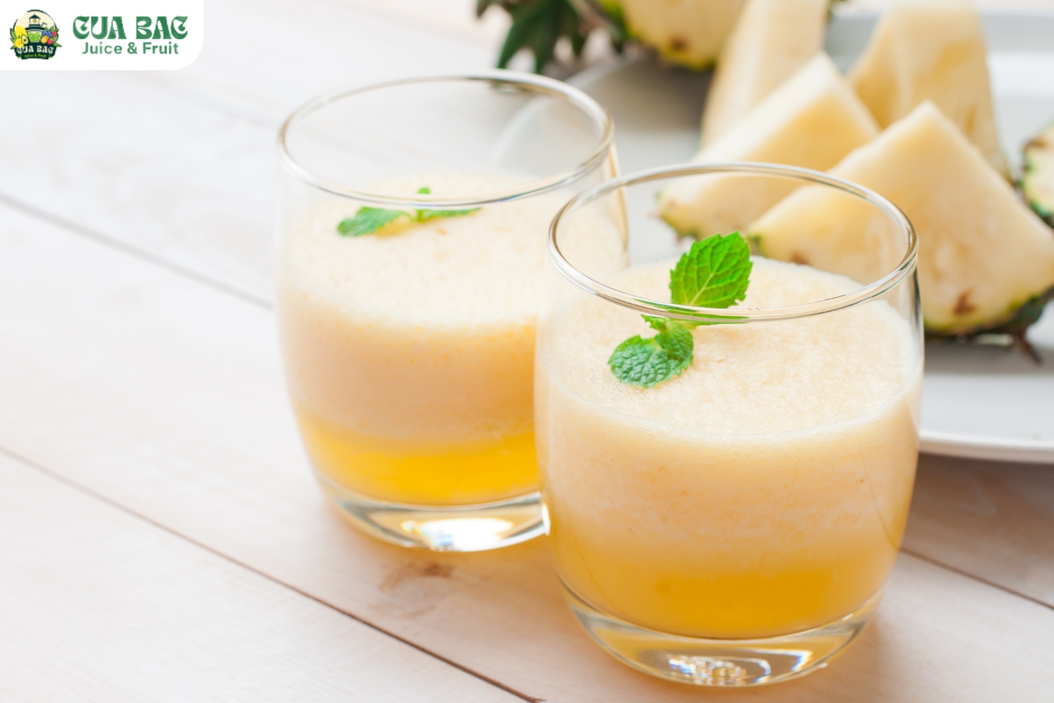 cách làm sinh tố dứa